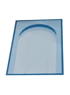 Zarqa Compact Foldable Prayer Mat Blue/Grey/White 67x108centimeter