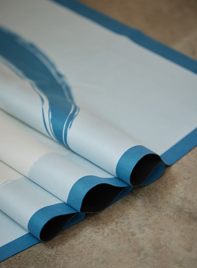 Sabr - Zarqa Compact Foldable Prayer Mat Blue/Grey/White 67x108centimeter - Image 1