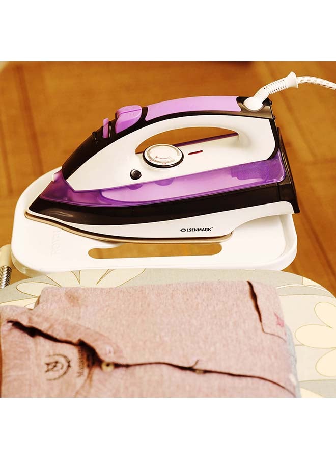 Olsenmark Ceramic Sole Plate Steam Iron 2200 W OMSI1682 White/Violet  - Image 2