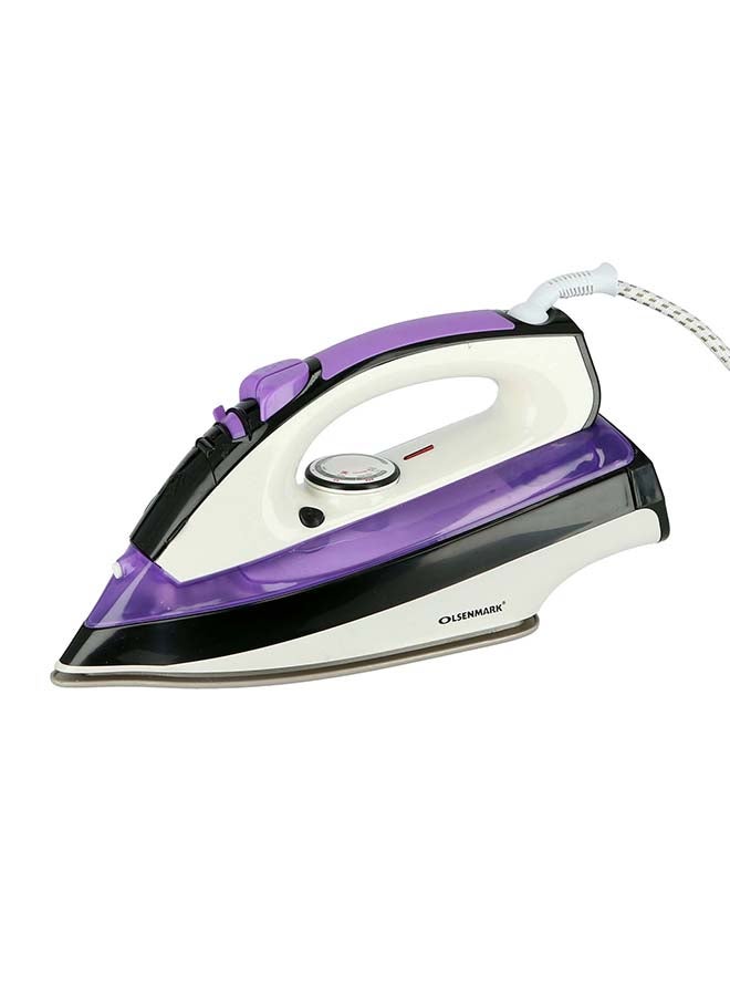 Olsenmark Ceramic Sole Plate Steam Iron 2200 W OMSI1682 White/Violet  - Image 3