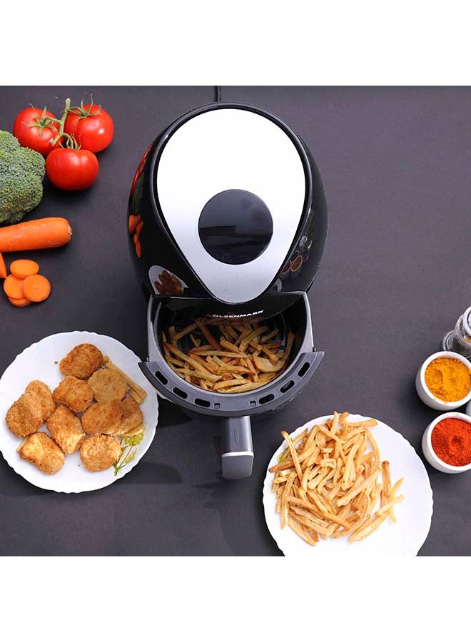 Olsenmark Powerful  Digital Air Fryer with Auto-shut off & Touch Controls 1.8 L 1000 W OMAF2447 Black - Image 3