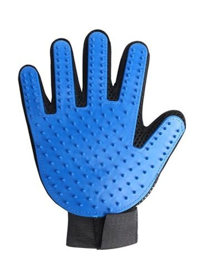 Silicone Pet Brush Glove Blue/Black 9.05inch - Image 1