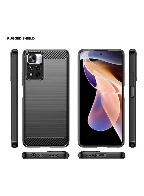 TPU Rubber Protective Case Cover For Xiaomi Redmi Note 11 Pro Black