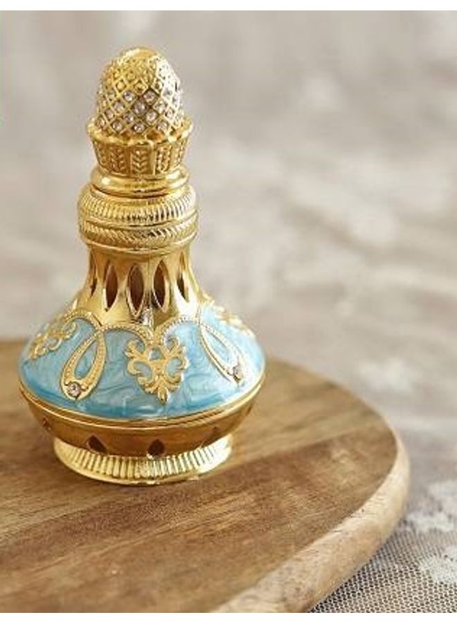 Handsomegift Empty Royal Oud Oil Bottle Blue/Gold 12ml - Image 1