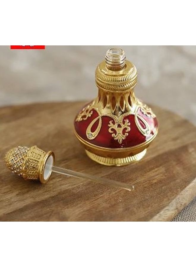 Handsomegift Empty Royal Oud Oil Bottle Red/Gold 12ml  - Image 1