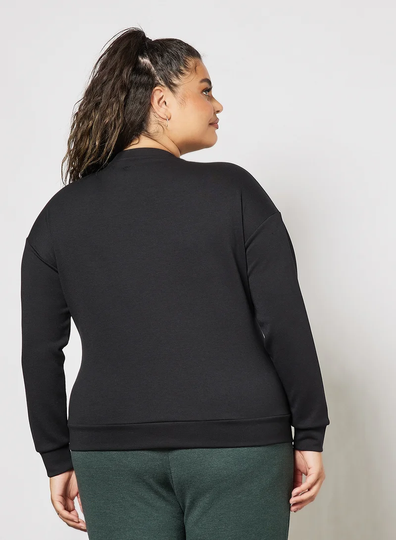 Only Play Plus Size Training Sweatshirt Black