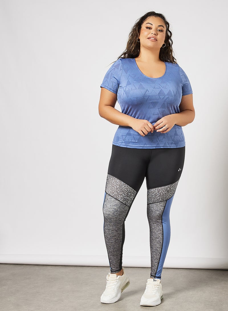 Pls Size Training T-Shirt Blue