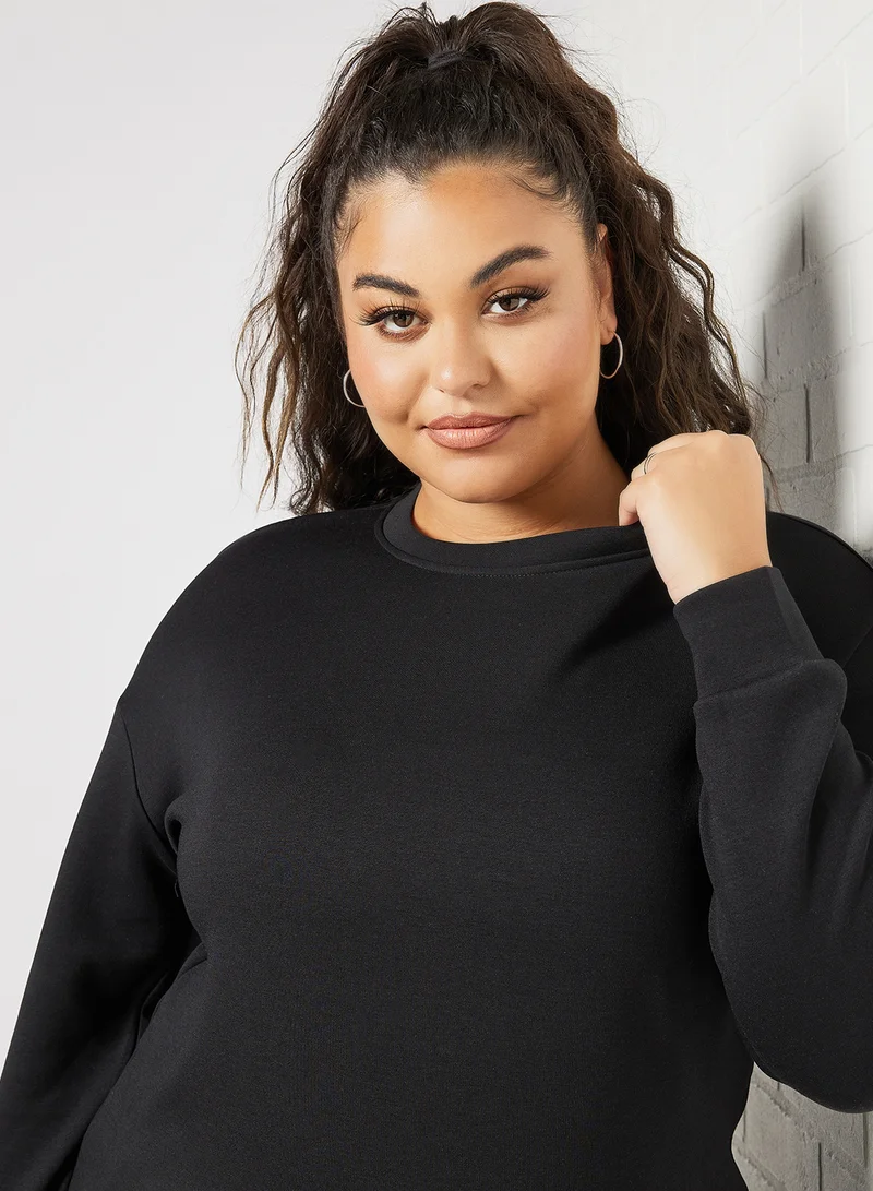 Only Play Plus Size Training Sweatshirt Black