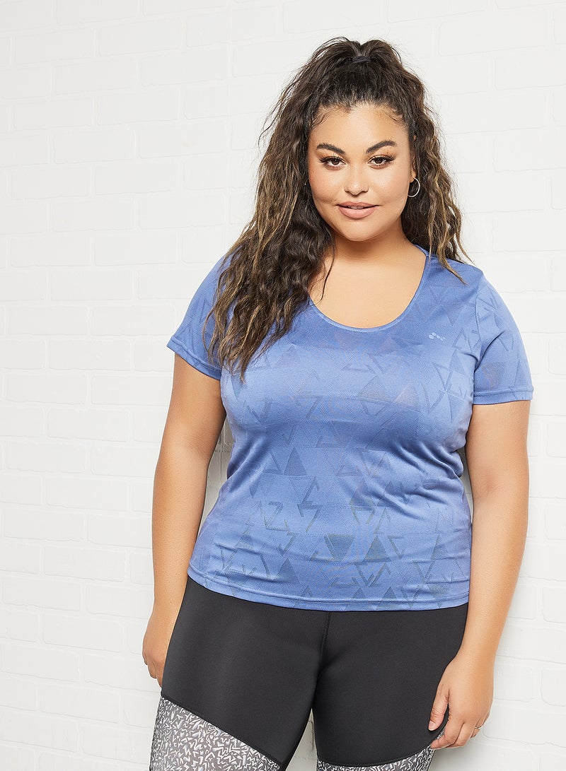 Pls Size Training T-Shirt Blue
