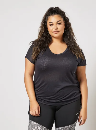 Only Play Plus Size V-Neck T-Shirt Navy