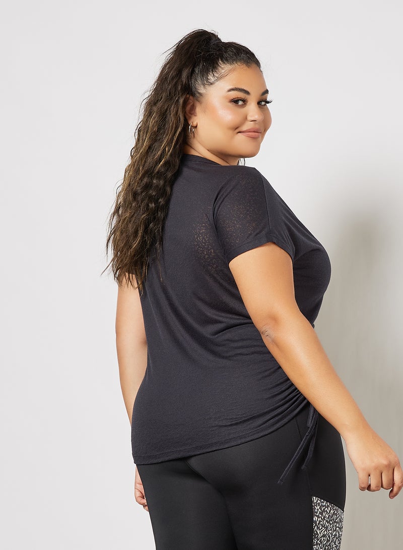 Only Play - Plus Size V-Neck T-Shirt Navy - Image 1