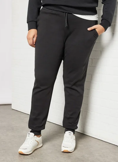 Only Play Plus Size Drawstring Sweatpants Black