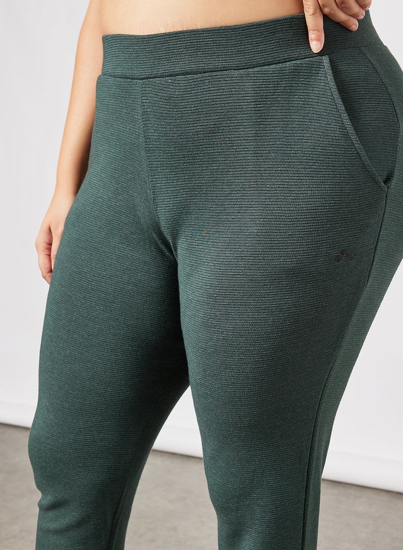 Only Play - Plus Size Elastic Waist Pants Green - Image 1
