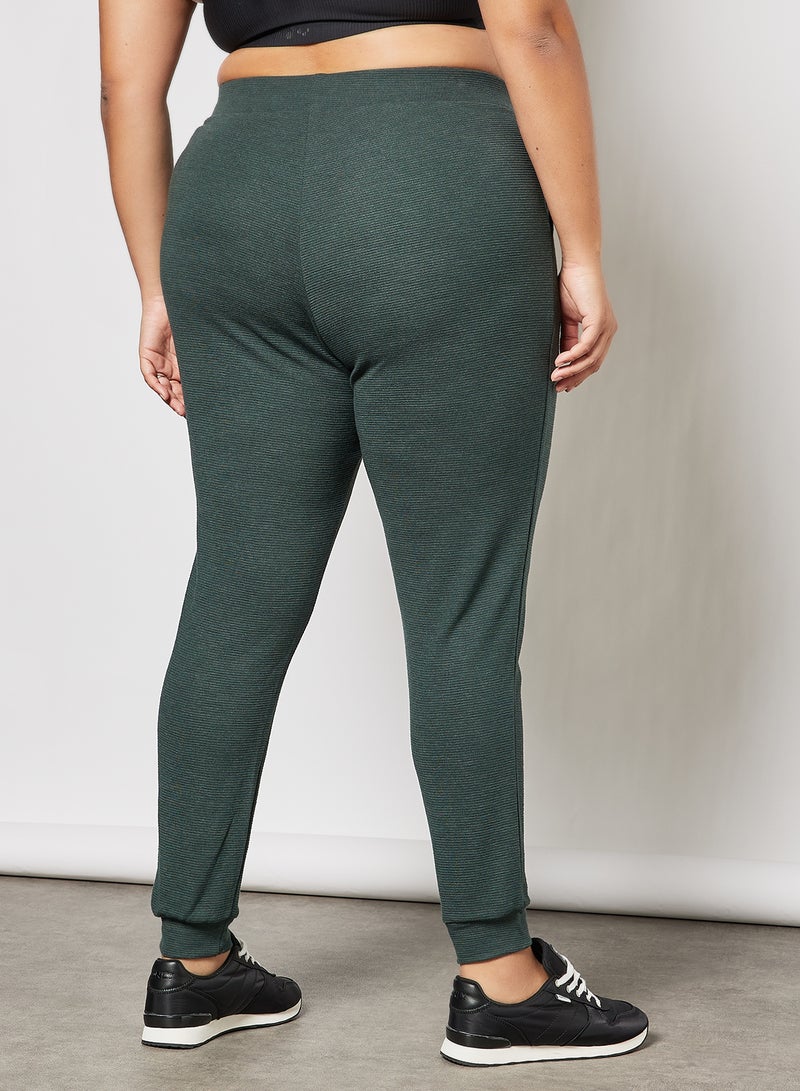 Only Play - Plus Size Elastic Waist Pants Green - Image 1