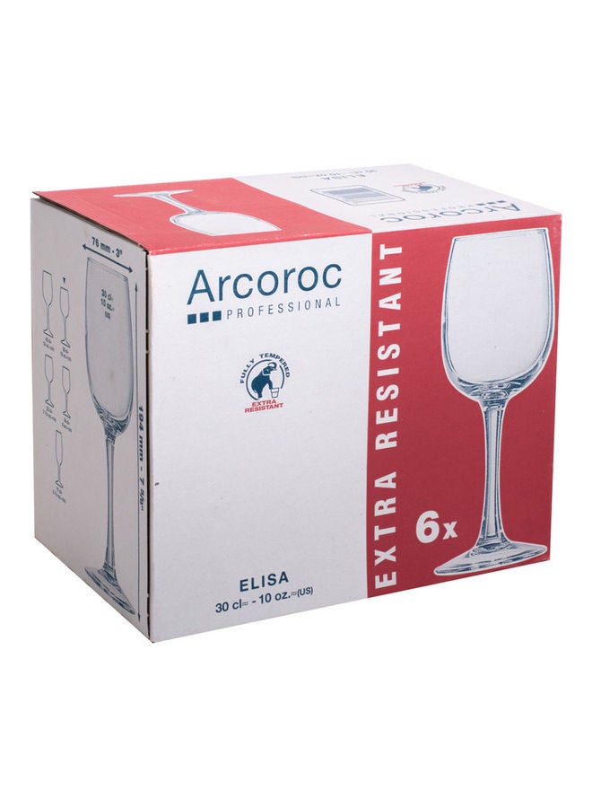 ARCOROC 6-Piece Elisa Stem Glass Set Clear 300ml  - Image 3