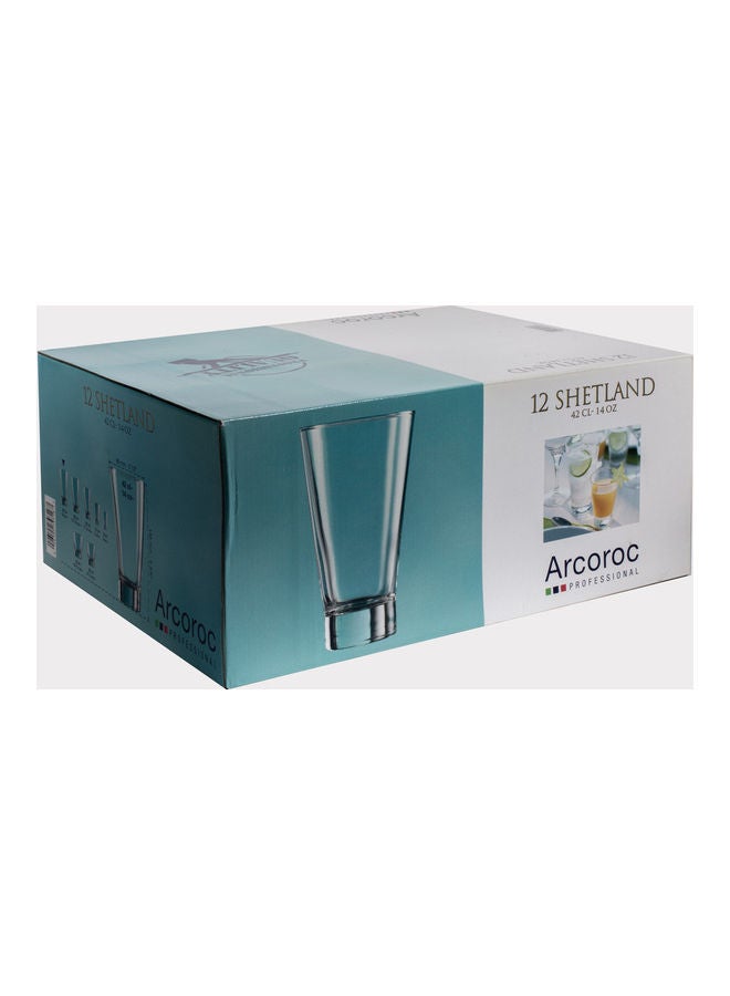 ARCOROC 12-Piece Shetland Highball Glass Set Clear 420ml  - Image 3