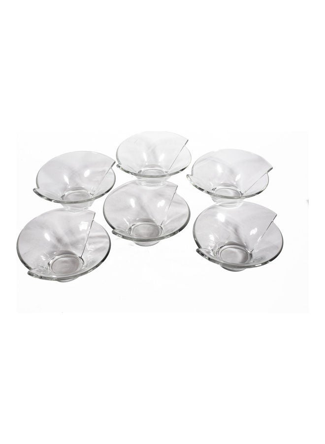 ARCOROC 6-Piece Delissimo Dessert Dish Set Clear 380ml  - Image 1