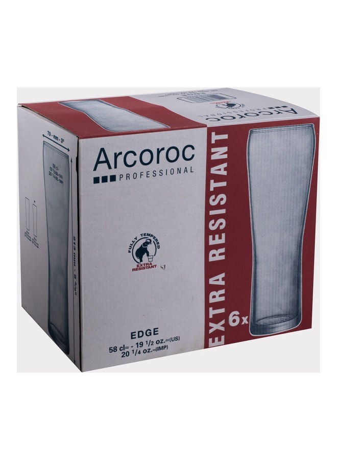 ARCOROC 6-Piece Edge Highball Glass Set Clear 580ml  - Image 3