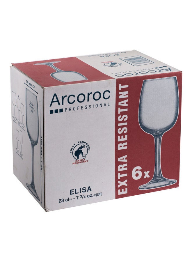 ARCOROC 6-Piece Elisa Stem Glass Set Clear 230ml  - Image 3