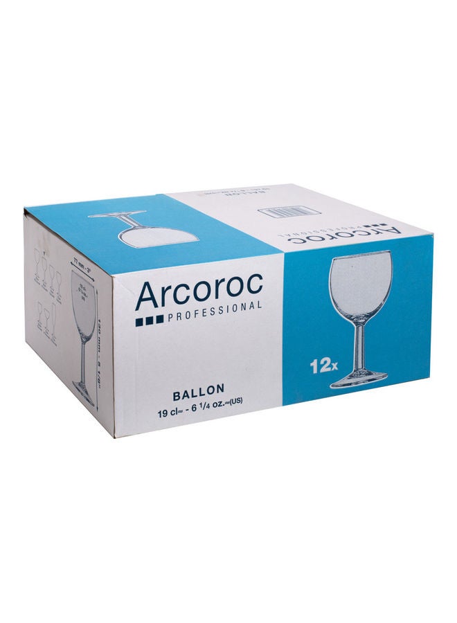 ARCOROC 12-Piece Ballon Glass Set Clear 190ml  - Image 2