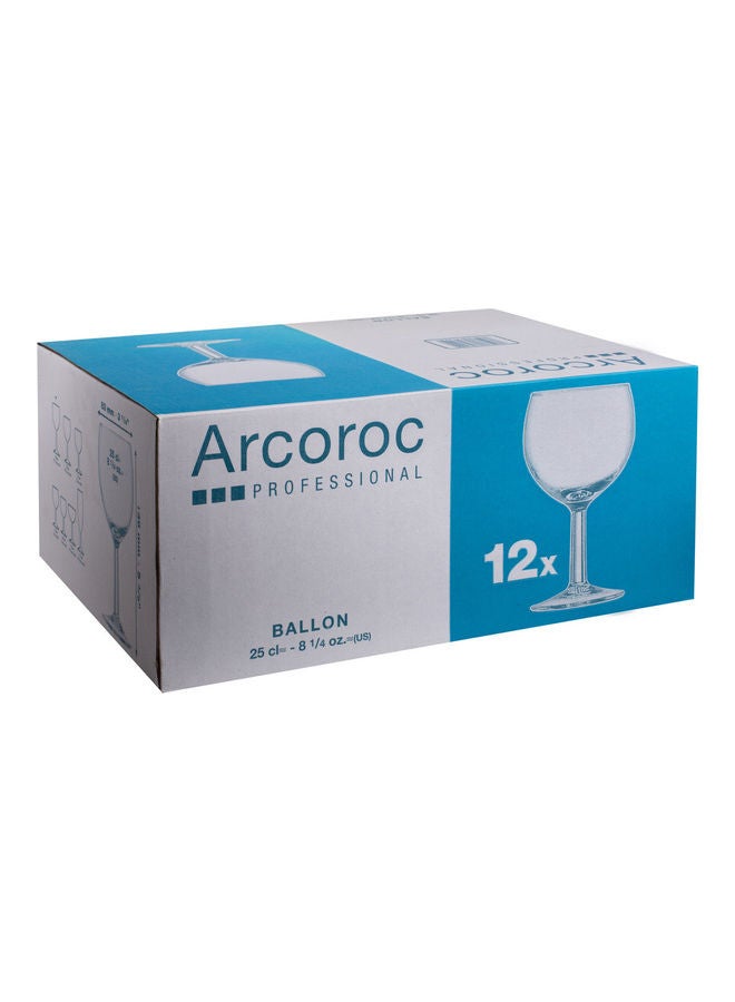 ARCOROC 12-Piece Ballon Glass Set Clear 250ml  - Image 3