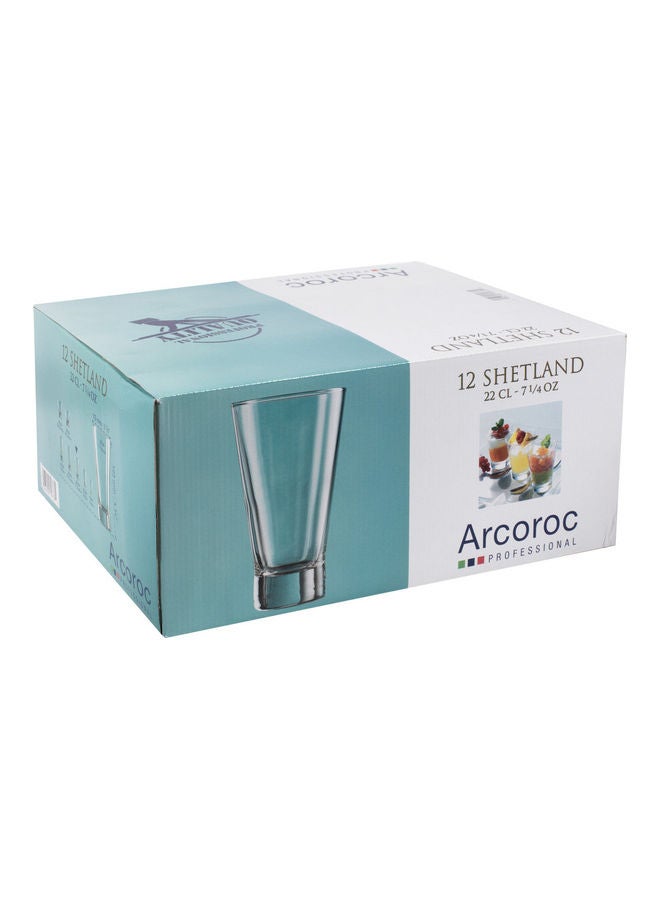 ARCOROC 12-Piece Shetland Highball Glass Set Clear 220ml  - Image 3