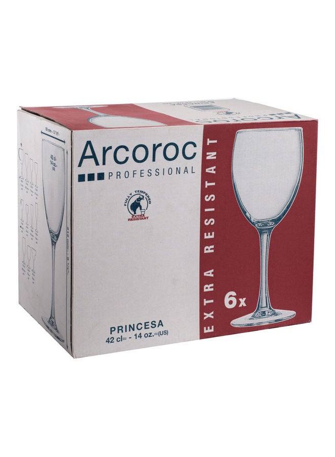 ARCOROC 6-Piece Princesa Stem Glass Set Clear 420ml  - Image 3