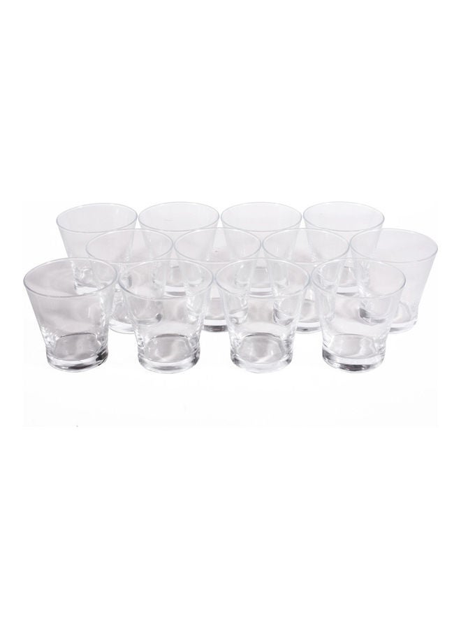 أركوروك طقم أكواب مادورا أولد بزجاج عصري مكون من 12 قطعة شفاف 260ملليلتر - Image 1