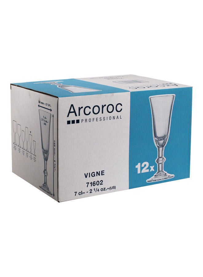 ARCOROC 12-Piece Vigne Stem Glass Sherry Set Clear 70ml  - Image 3