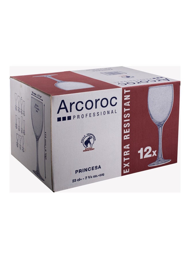 ARCOROC 12-Piece Princesa Stem Glass Set Clear 230ml  - Image 3