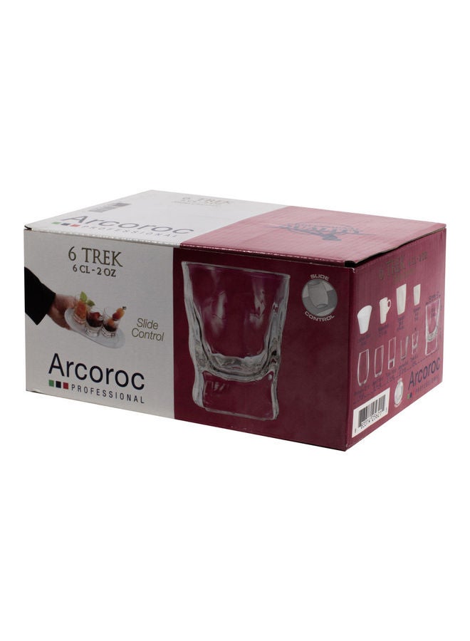 ARCOROC 6-Piece Trek Glass With Slide Control Set Clear 60ml  - Image 3