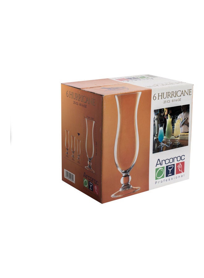 ARCOROC 6-Piece Elegance Hurricane Glass Set Clear 250ml  - Image 3