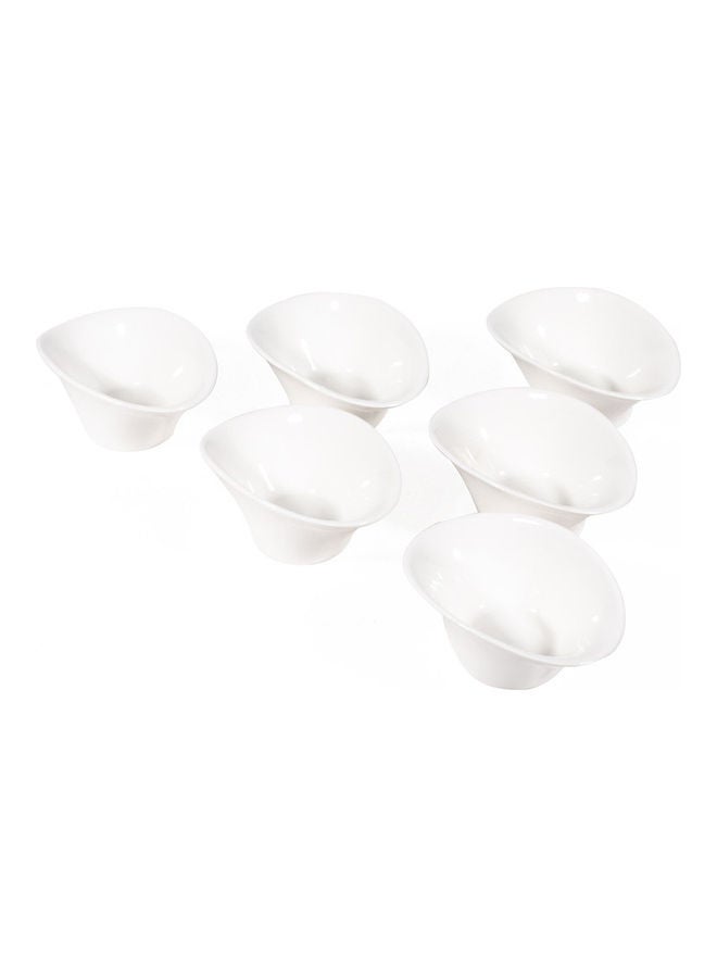 ARCOROC 6-Piece Oval Appetizer Bowl Dish Set White  - Image 1