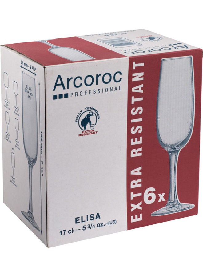 ARCOROC 6-Piece Elisa Glass Set Clear 170ml  - Image 3