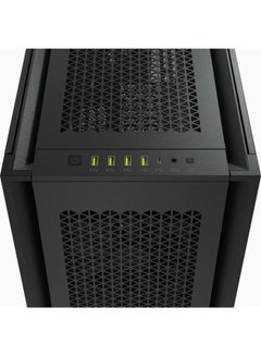 كورسير غطاء حماية من البولي كربونات بتصميم برج كامل لتدفق الهواء 7000D أسود  - Image 4