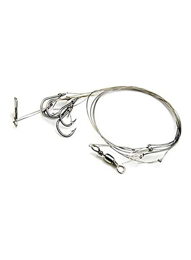 Stainless Steel Fishing Rigs Wire Leader 5 Swivel String Hook