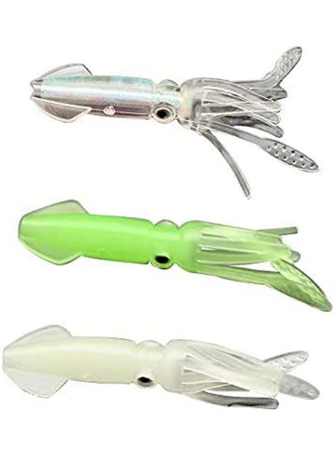 3Pcs Bag Squid Octopus Silicone Fishing Soft Baits Fishing Tackle Sea Lure 1meter