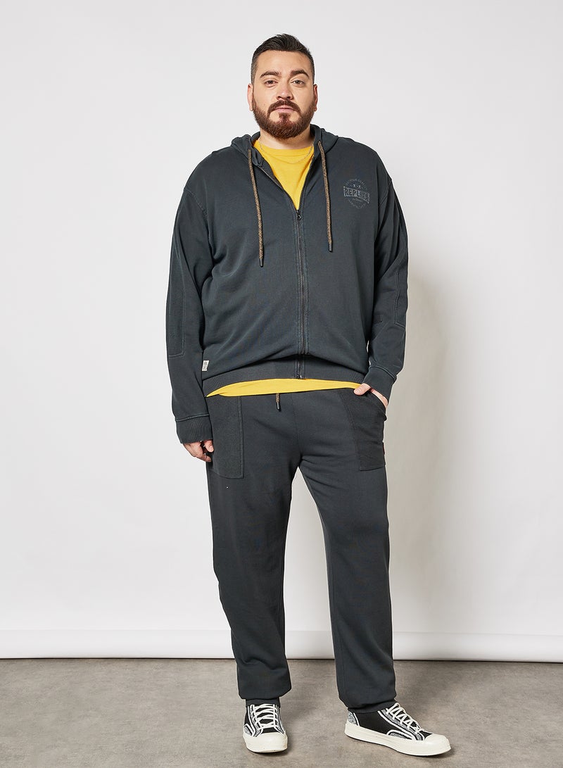 Replika Jeans - Plus Size Logo Sweatpants Black - Image 1