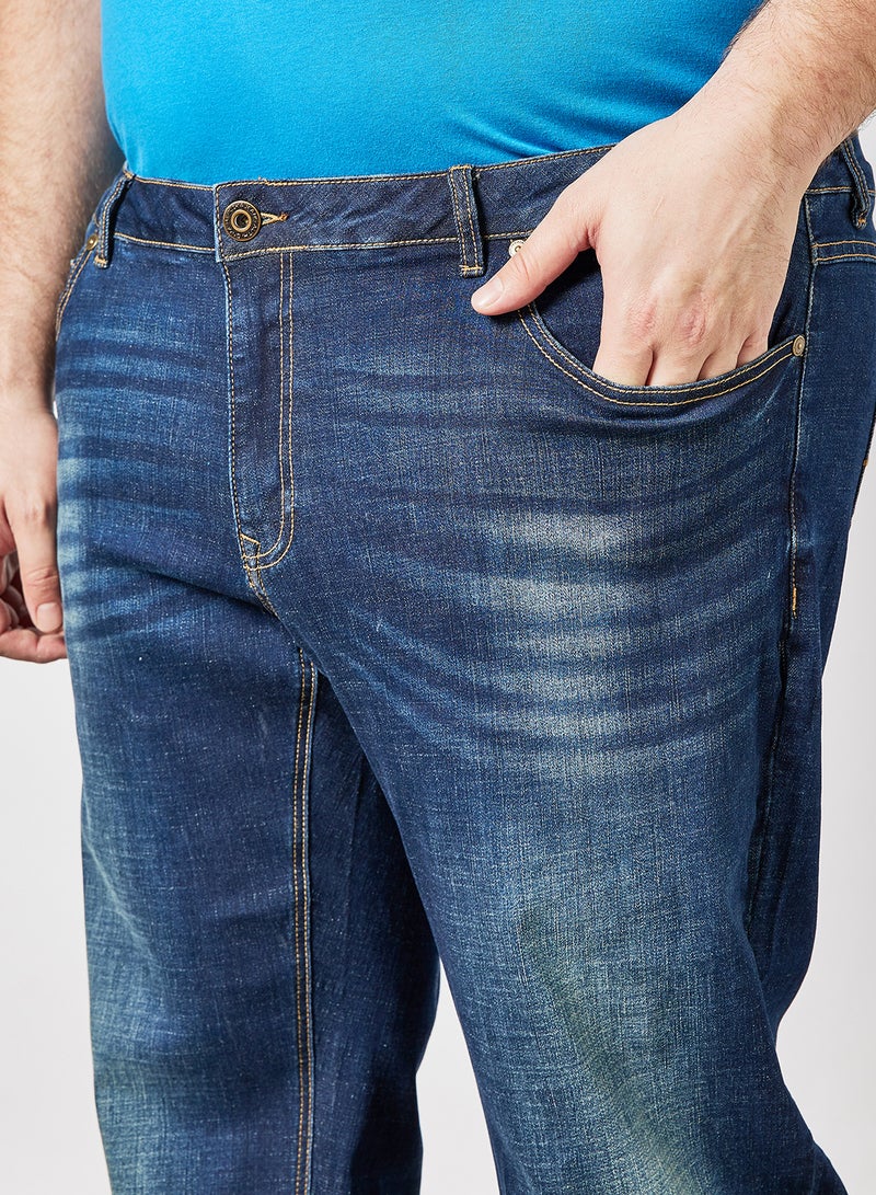Replika Jeans - Plus Size Washed Regular Jeans Blue - Image 1