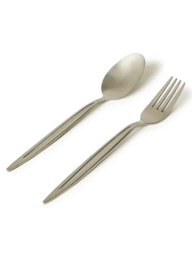 ديسيني طقم أدوات مائدة مصنوع من الستانلس ستيل مكون من 12 قطعة فضي - Image 2