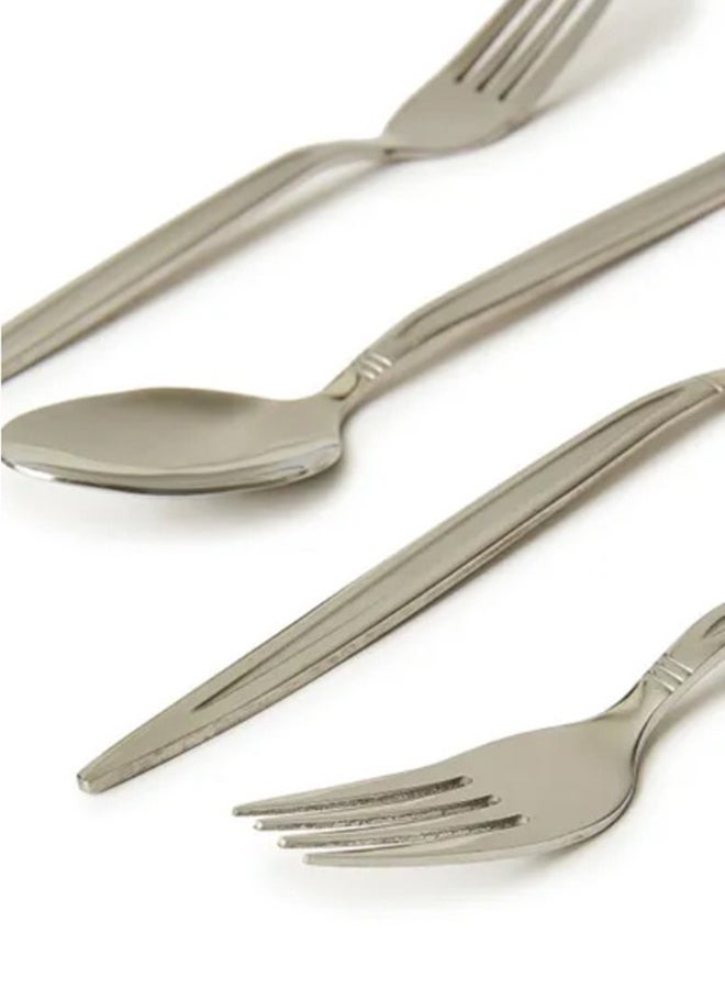 ديسيني طقم أدوات مائدة مصنوع من الستانلس ستيل مكون من 12 قطعة فضي - Image 3