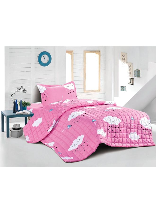 Ming Li 3 Pcs Single Size Kids All Season Reversible Soft Velvet Flannel Comforter Set Polyester Multicolour 160 X 210cm - Image 1