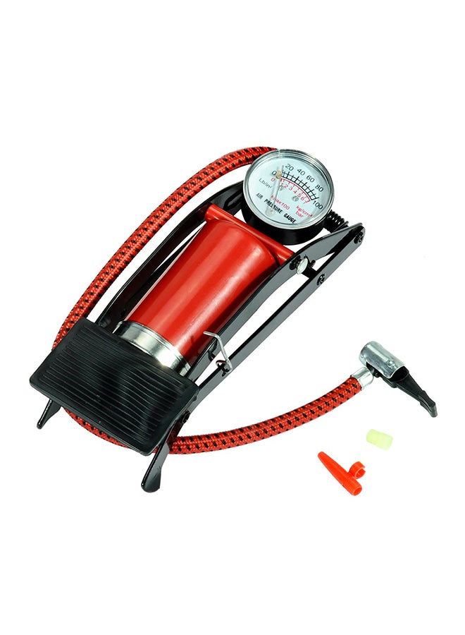 LAWAZIM Portable Foot Air Pump Red/Black - Image 1