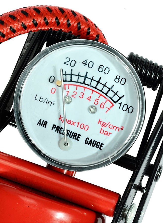 LAWAZIM Portable Foot Air Pump Red/Black - Image 3