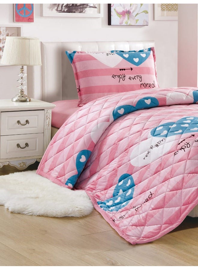 Sleep night 3 Pcs Single Size Kids All Season Reversible Soft Velvet Flannel Comforter Set polyester Multicolour 150 X 200cm  - Image 2