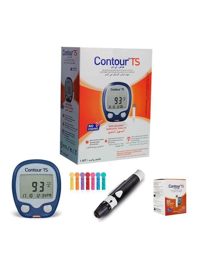 Contour TS Device For Measuring Blood Glucose + 50 Test Strips  - Image 1