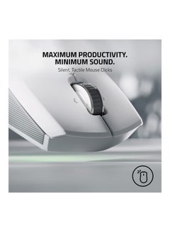 RAZER Pro Click Mini Portable Wireless Mouse - Silent, Tactile, Mouse Clicks, Sleek & Compact Design HyperScroll Technology, Productivity Dongle, 7 Programmable Buttons - White  - Image 2