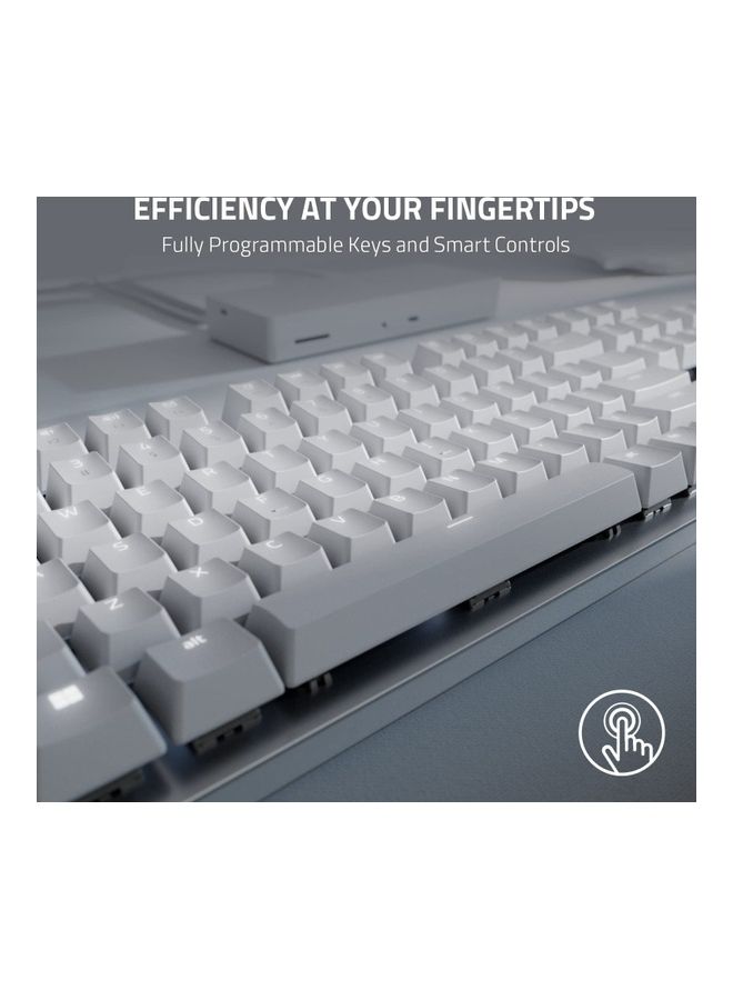 RAZER - Razer Pro Type Ultra Wireless Mechanical Keyboard - Silent, Linear Switches, Ergonomic Design, Hyperspeed Technology, Fully Programmable Keys & Smart Controls - White - Image 1
