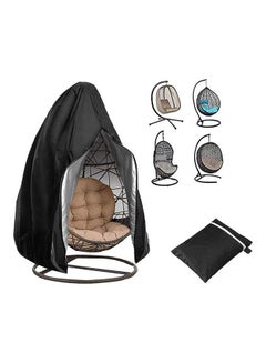Hanging Chair Cover For Or Single Swinging Egg Chair/Pod Chair,Patio Cover Black/Silver 115x190cm