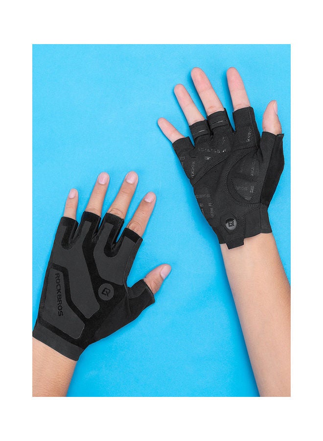 Rockbros Non-Slip Shock Absorbing Training Half Finger Cycling Gloves 8.5-9cm  - Image 2
